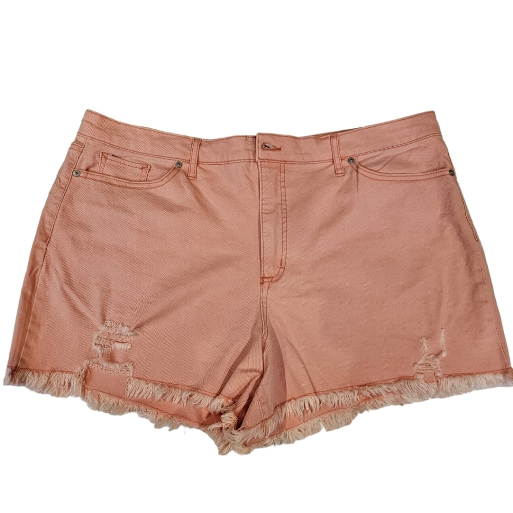 Scoop Jeans Shorts Women Size 22 Peach